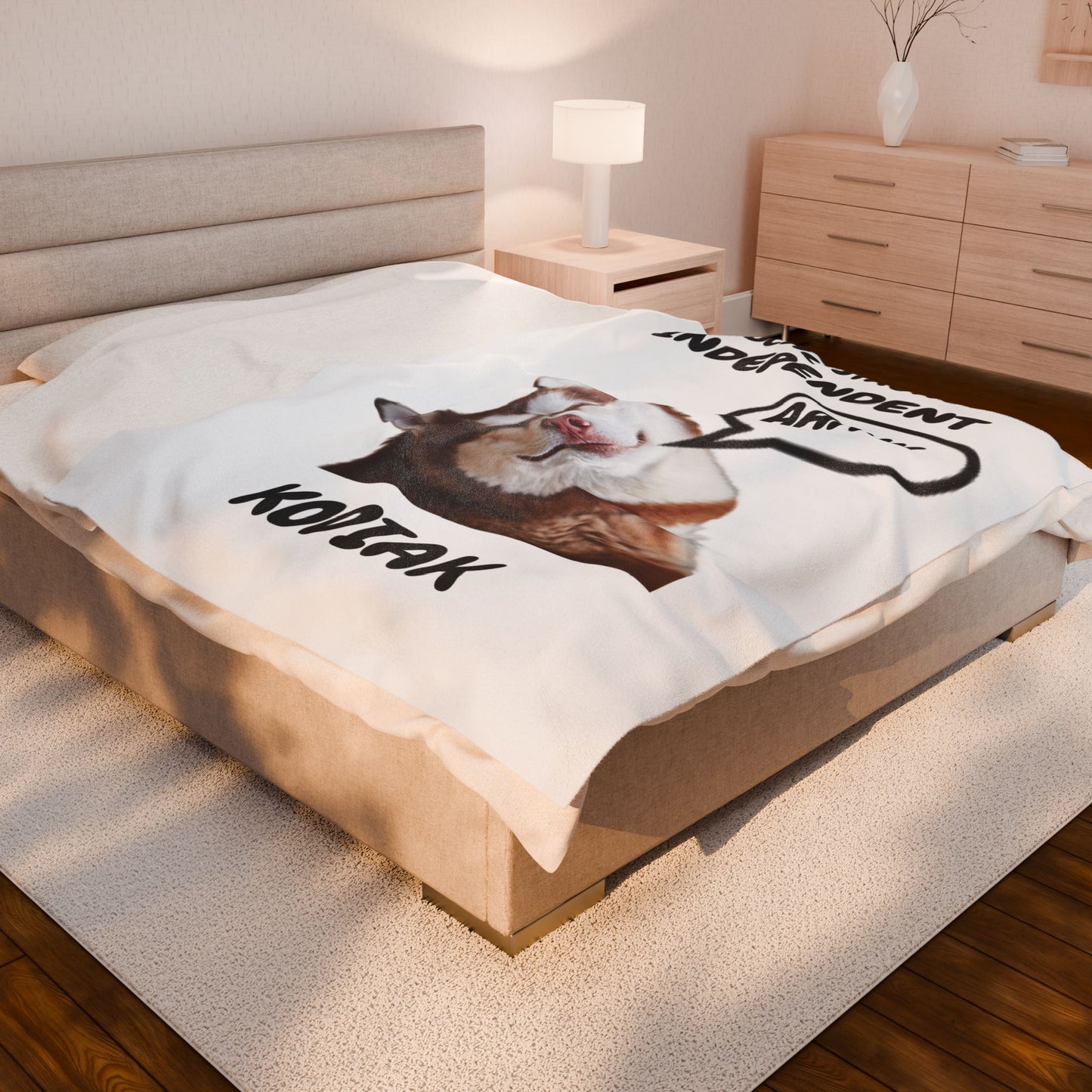 HUSKIE DOG Velveteen Plush Blanket (Placeholder Do Not Publish)