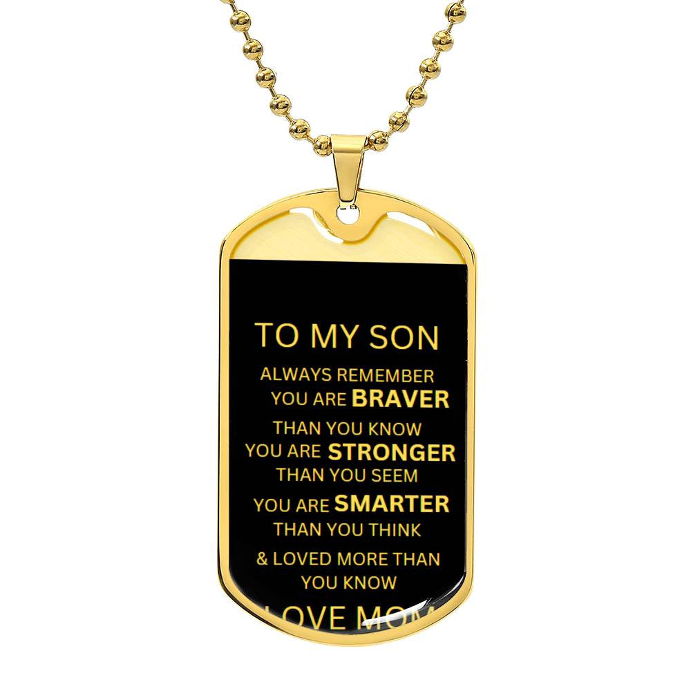 DOG TAG NECKLACE WITH ENGRAVING