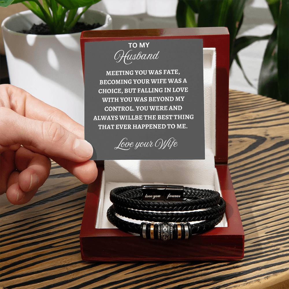 TO MY HUSBAND -- LOVE YOU FOREVER BRACELET