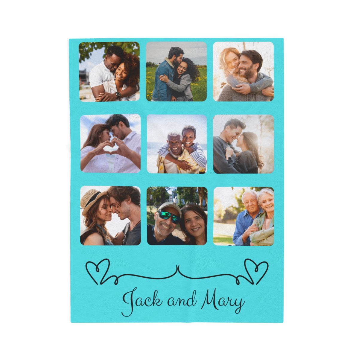 FAMILY LOVE PERSONALIZED VELVETEEN BLANKET