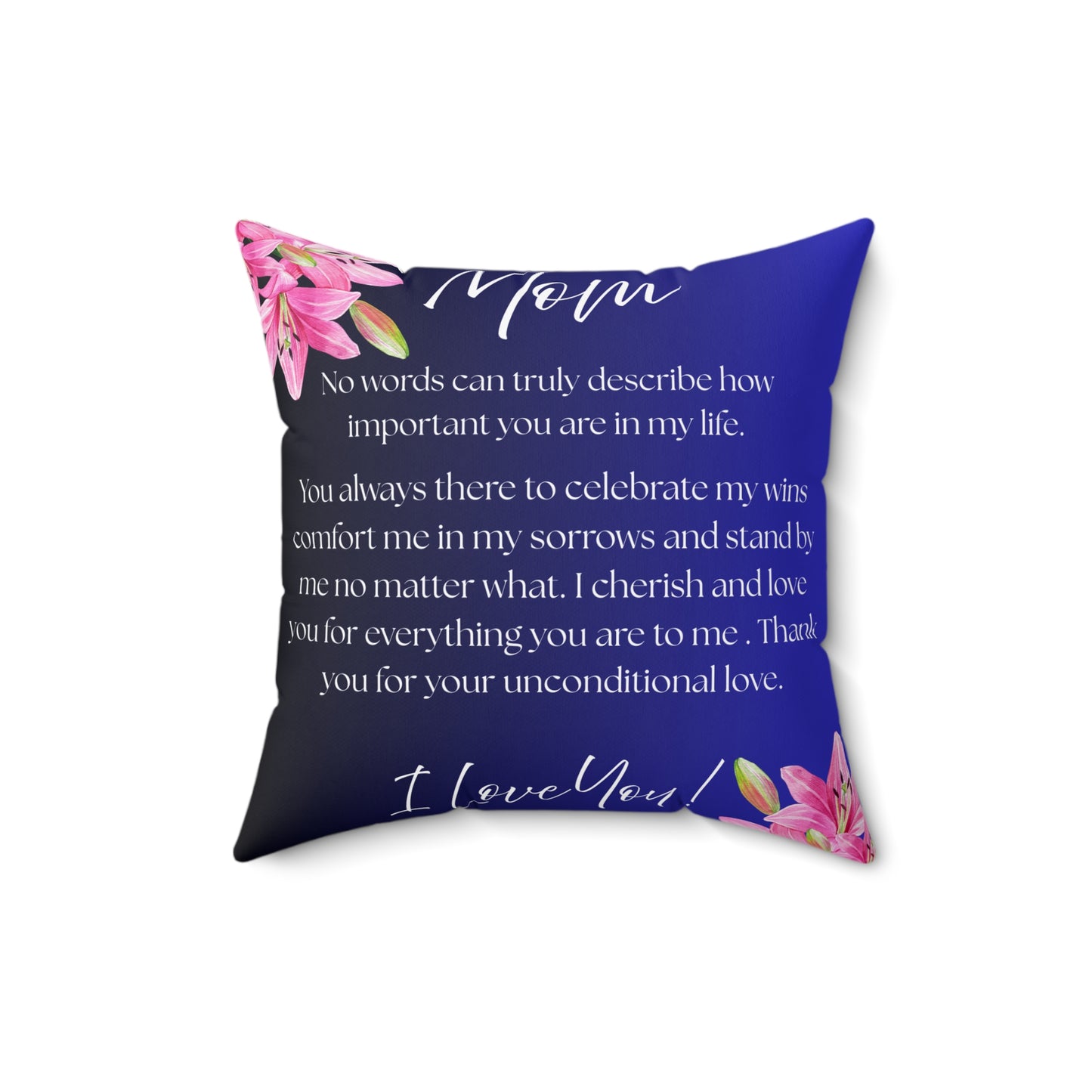 Mom Love Quote Pillow – Thoughtful Gift for Mother's Day and Birthdays