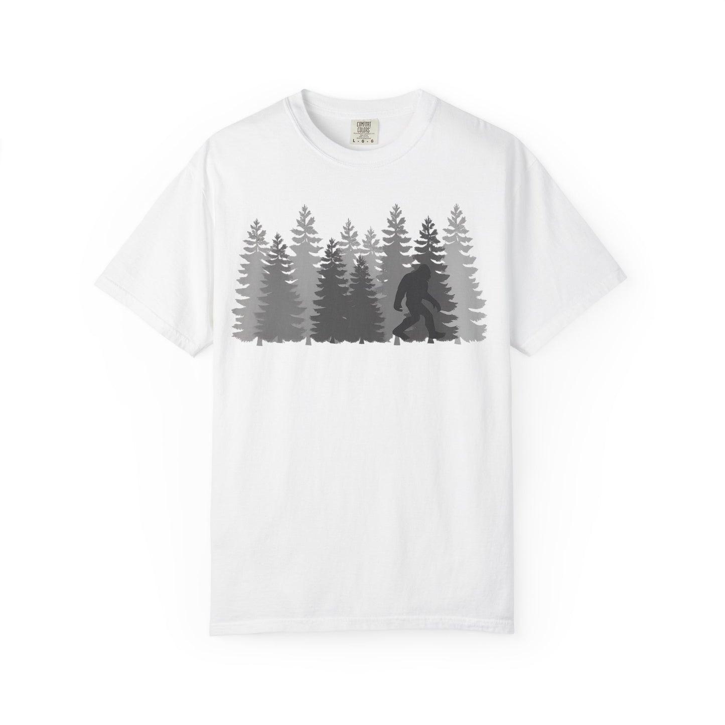 BIGFOOT COLLEGE MEN FOREST  TSHIRT, Casual Tee, Outdoor Apparel, Wilderness Shirt, Adventure Gift, Unisex Graphic Tee