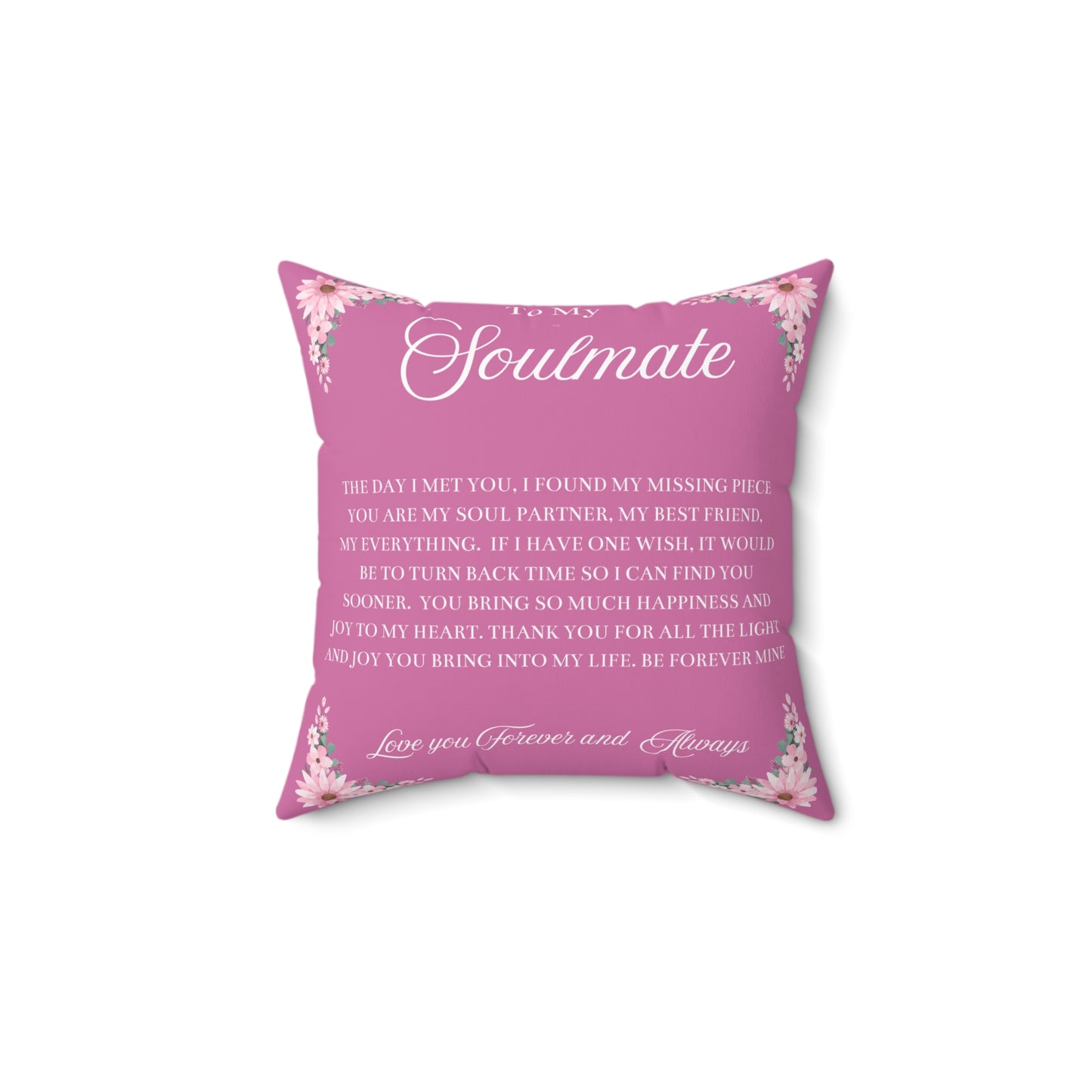 Soulmate Message - Spun Pillow
