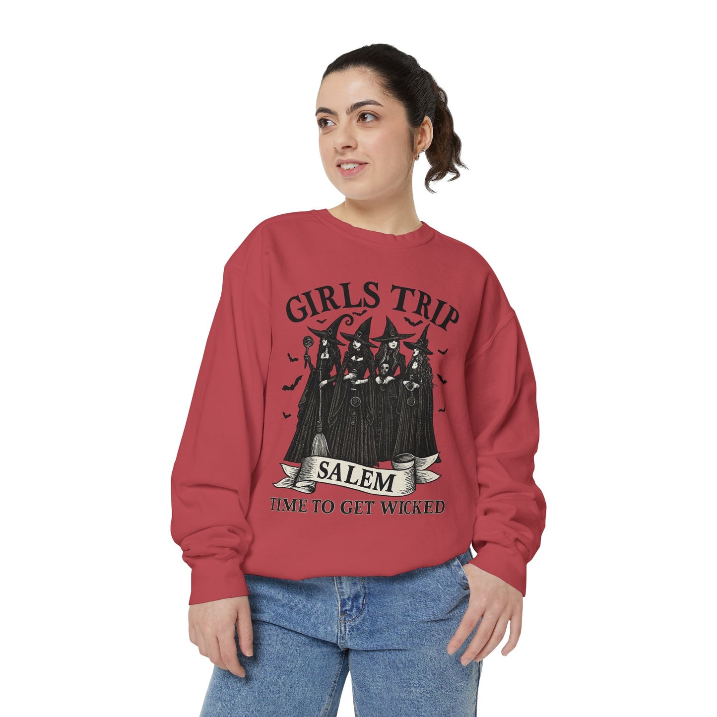 HALLOWEEN GIRLS TRIP SWEATSHIRT Unisex Garment-Dyed Sweatshirt