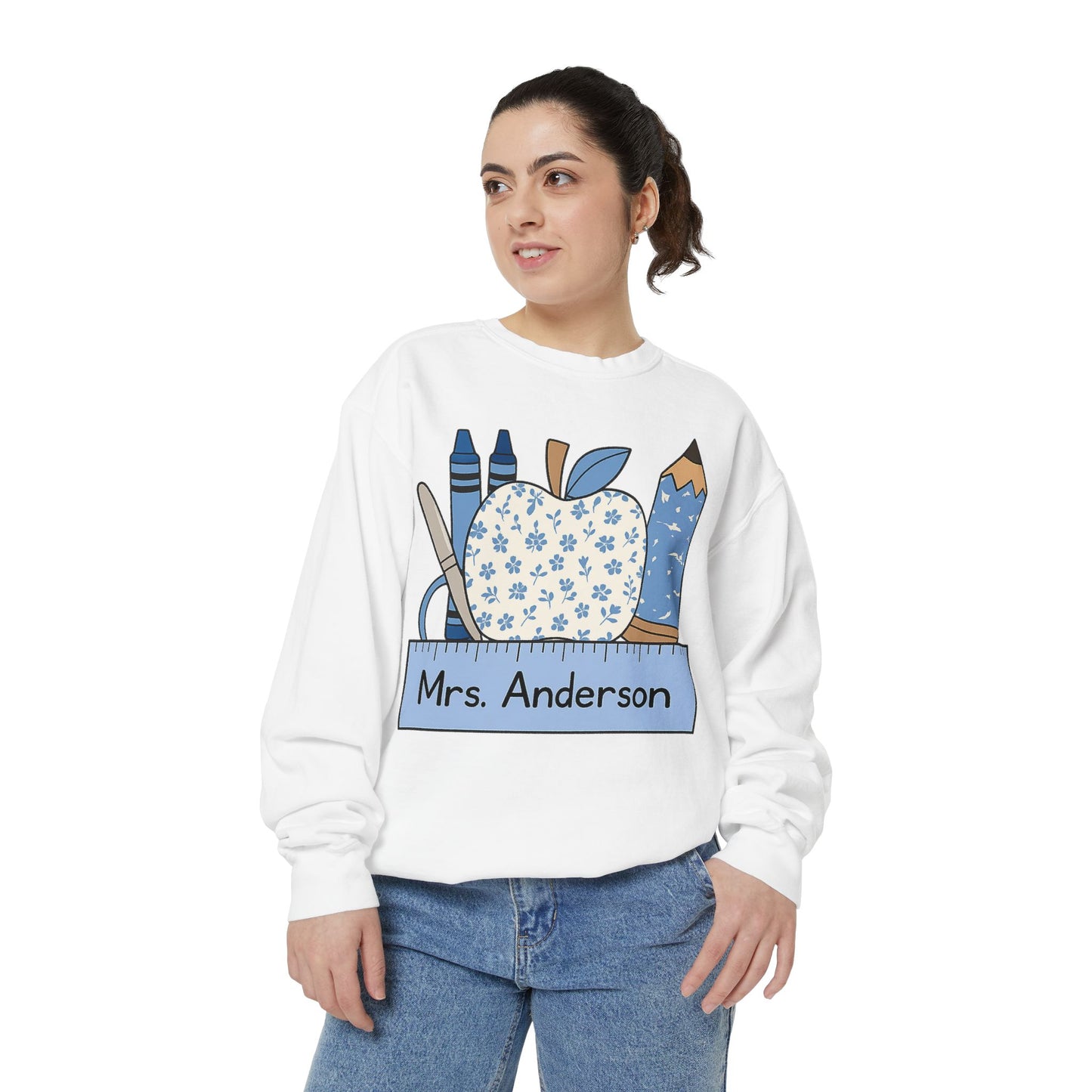 TEACHERS PERSONALIZED SUPPLIES Unisex Garment-Dyed Sweatshirt