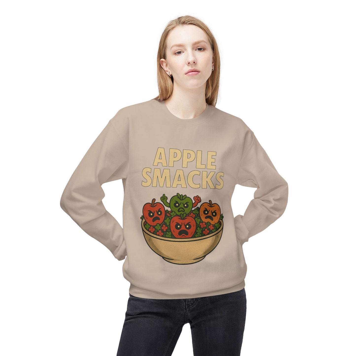 NEW APPLE SMACKS HALLOWEEN SWEATSHIRTS Unisex Midweight Softstyle Fleece Crewneck Sweatshirt