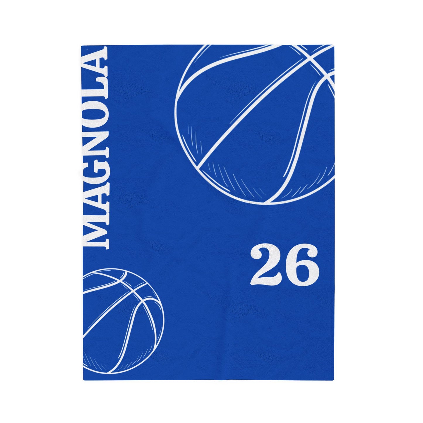 PERSONALIZED SPORTS  BASKETBALL Velveteen Plush BlLANKET (Placeholder Do Not Publish)
