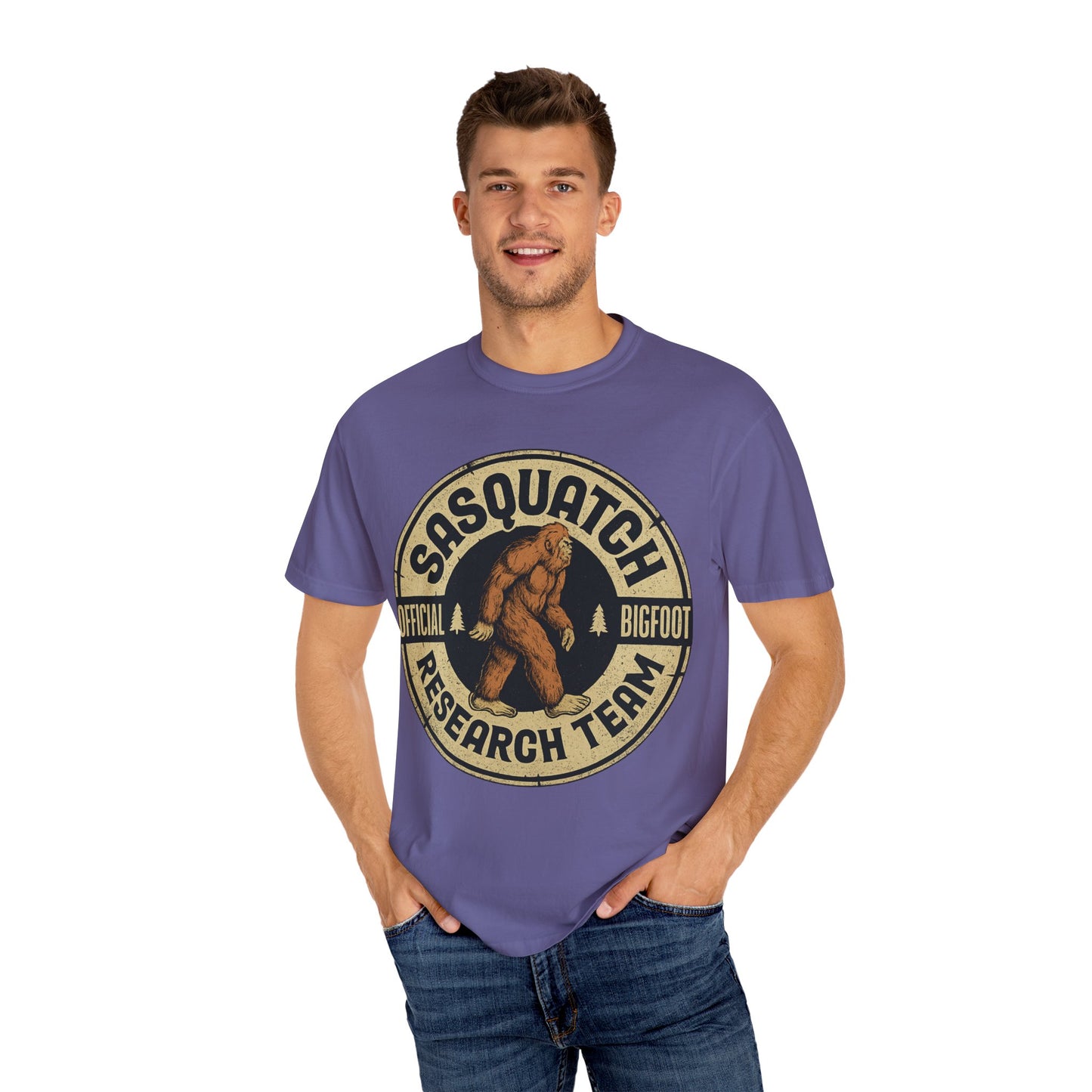 BIGFOOT RESEARCH TEAM COLLEGE TSHIRT Unisex Bigfoot Tee, Nature Lover Gift, Outdoor Adventure Apparel, Funny Sasquatch Shirt