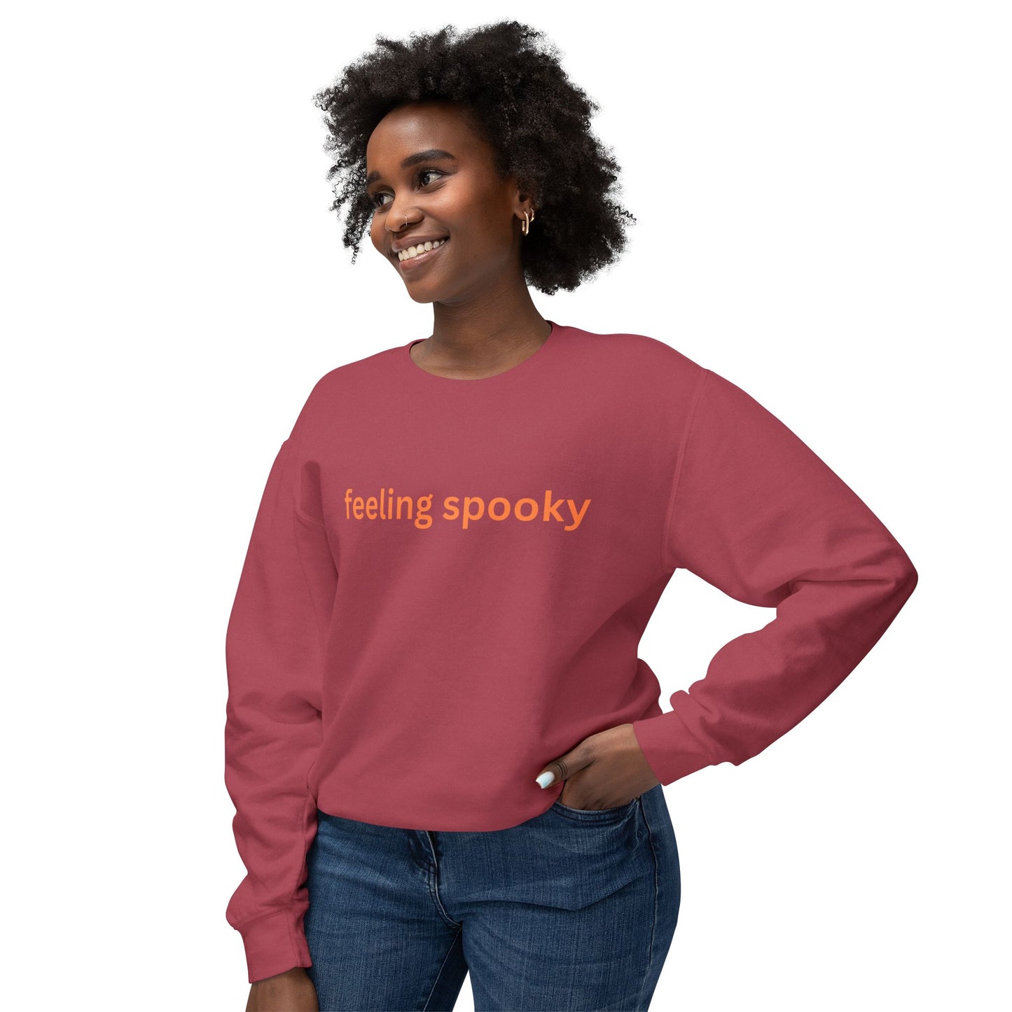 HALLOWEEN SPOOKY VIBES UNISEX SWEATSHIRT, Cozy Crewneck, Fall Fashion, Casual Sweatshirt