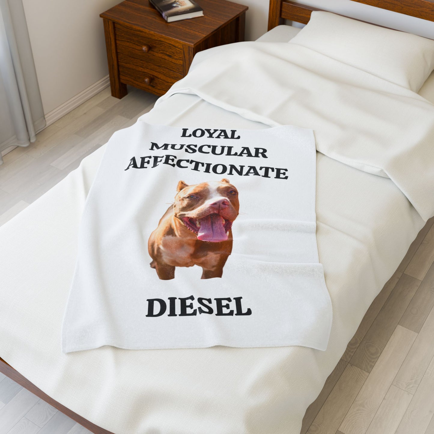 MY PET DOG PERSONALIZED VELVETEEN  Plush Blanket (Placeholder Do Not Publish)