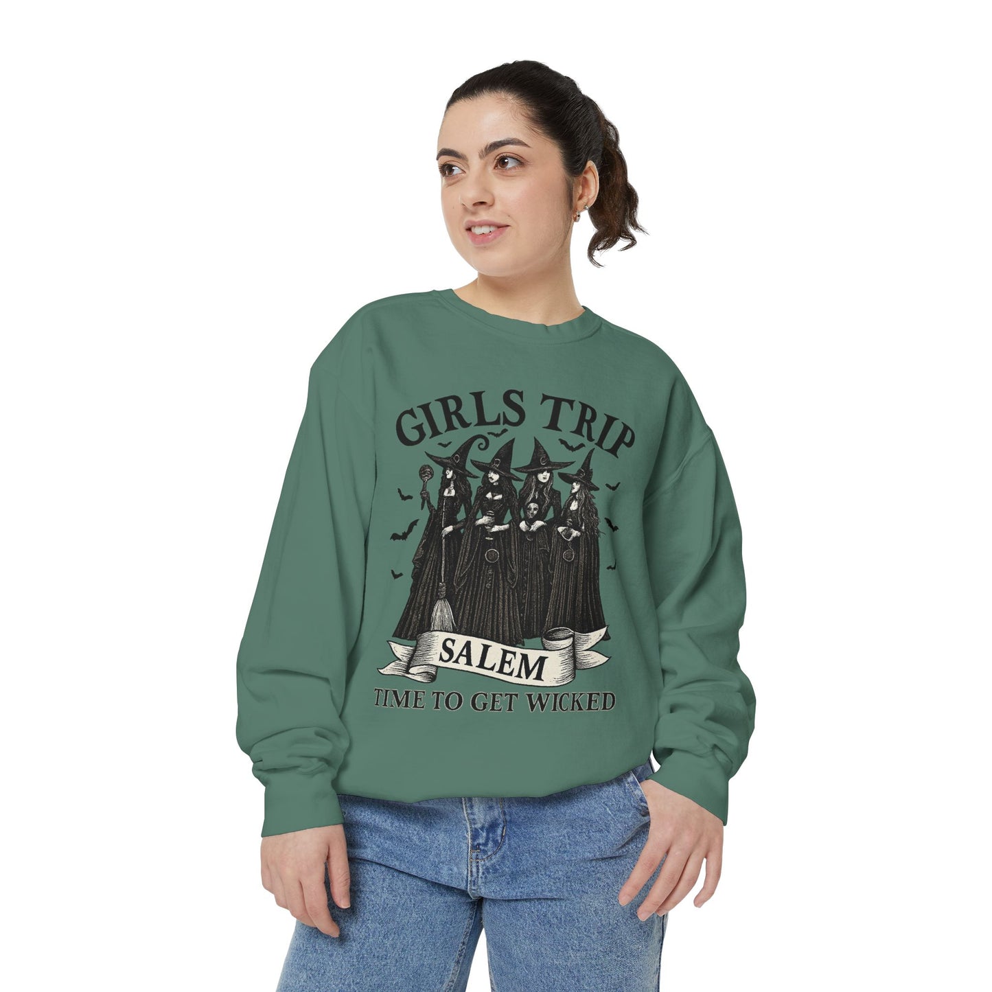 HALLOWEEN GIRLS TRIP SWEATSHIRT Unisex Garment-Dyed Sweatshirt