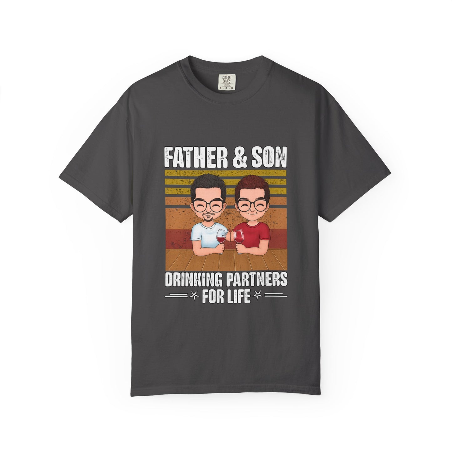 FATHER & SON DRINKING T SHIRT Unisex Garment-Dyed T-shirt