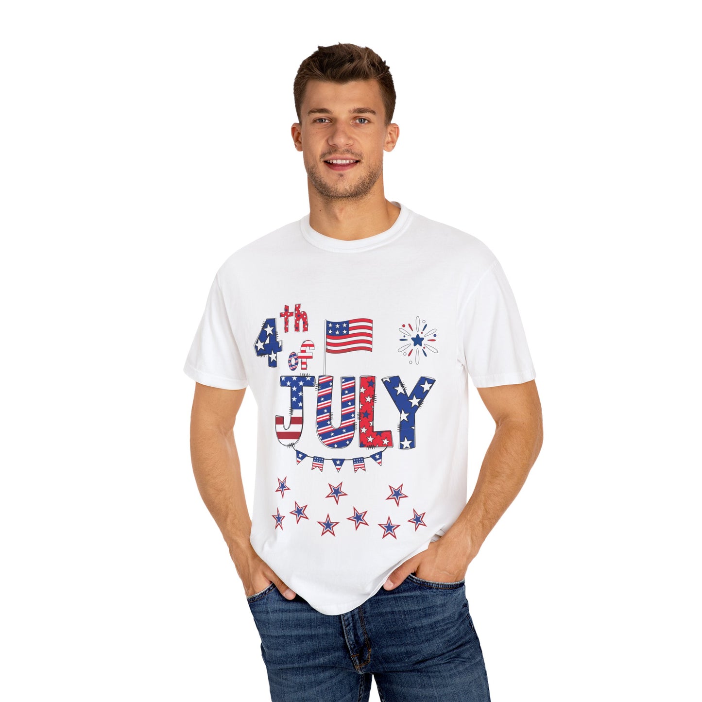 Patriotic 4th of July T-Shirt | Unisex Garment-Dyed Tee, Independence Day Apparel, Red White Blue Shirt, Summer BBQ Outfit, [...]