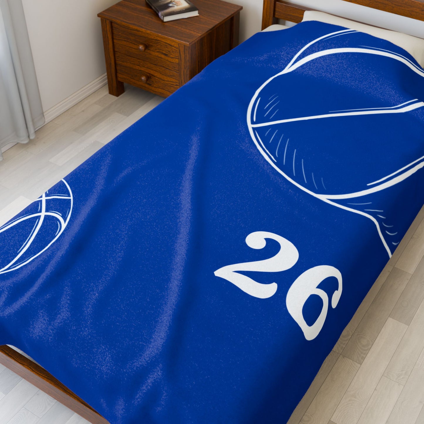 PERSONALIZED SPORTS  BASKETBALL Velveteen Plush BlLANKET (Placeholder Do Not Publish)