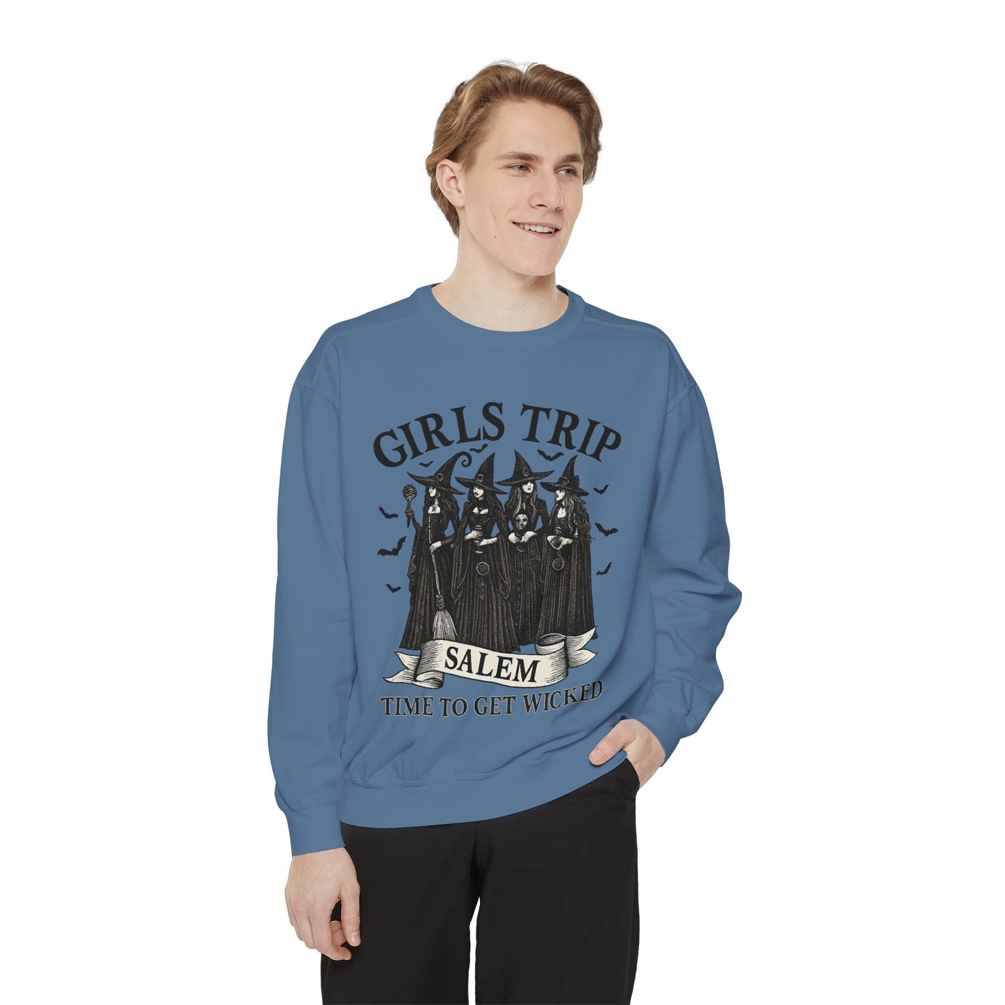HALLOWEEN GIRLS TRIP SWEATSHIRT Unisex Garment-Dyed Sweatshirt