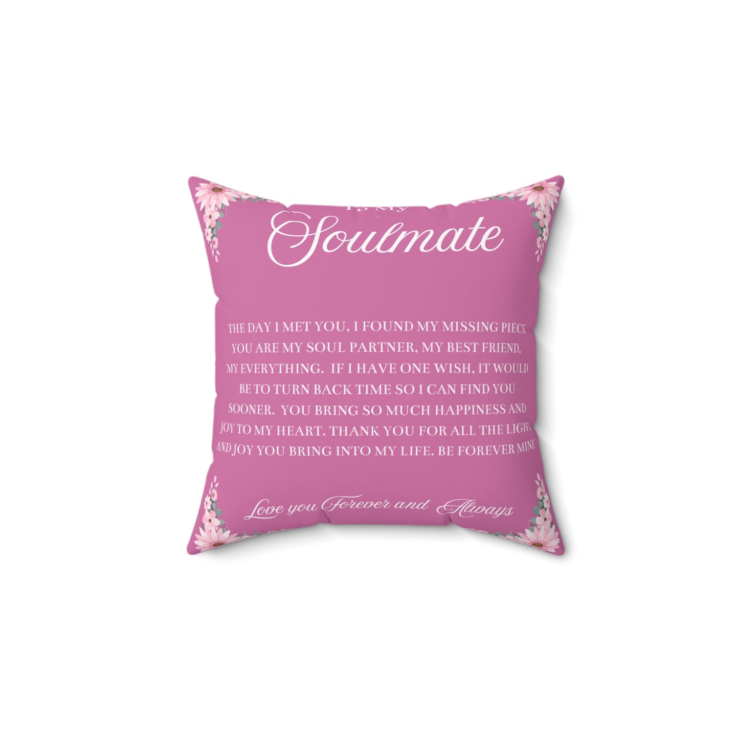 Soulmate Message - Spun Pillow