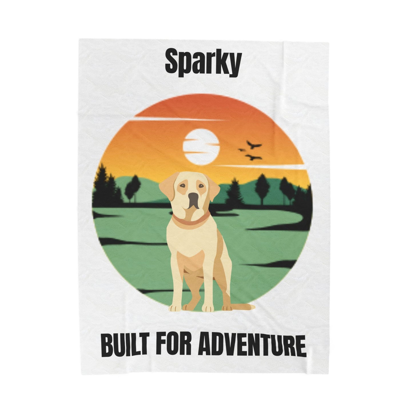 MY PET DOG PERSONALIZED VELVETEEN PLUSH BLANKET (Placeholder Do Not Publish)