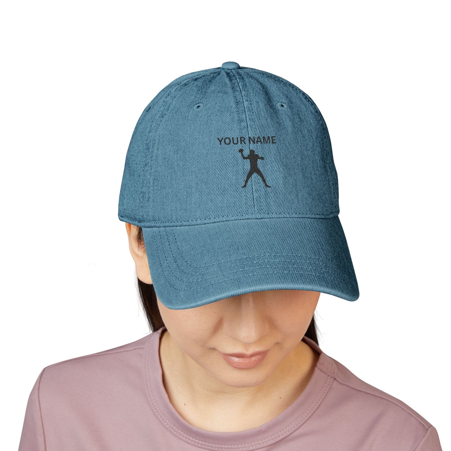 Personalized Denim Hat with Custom Embroidery