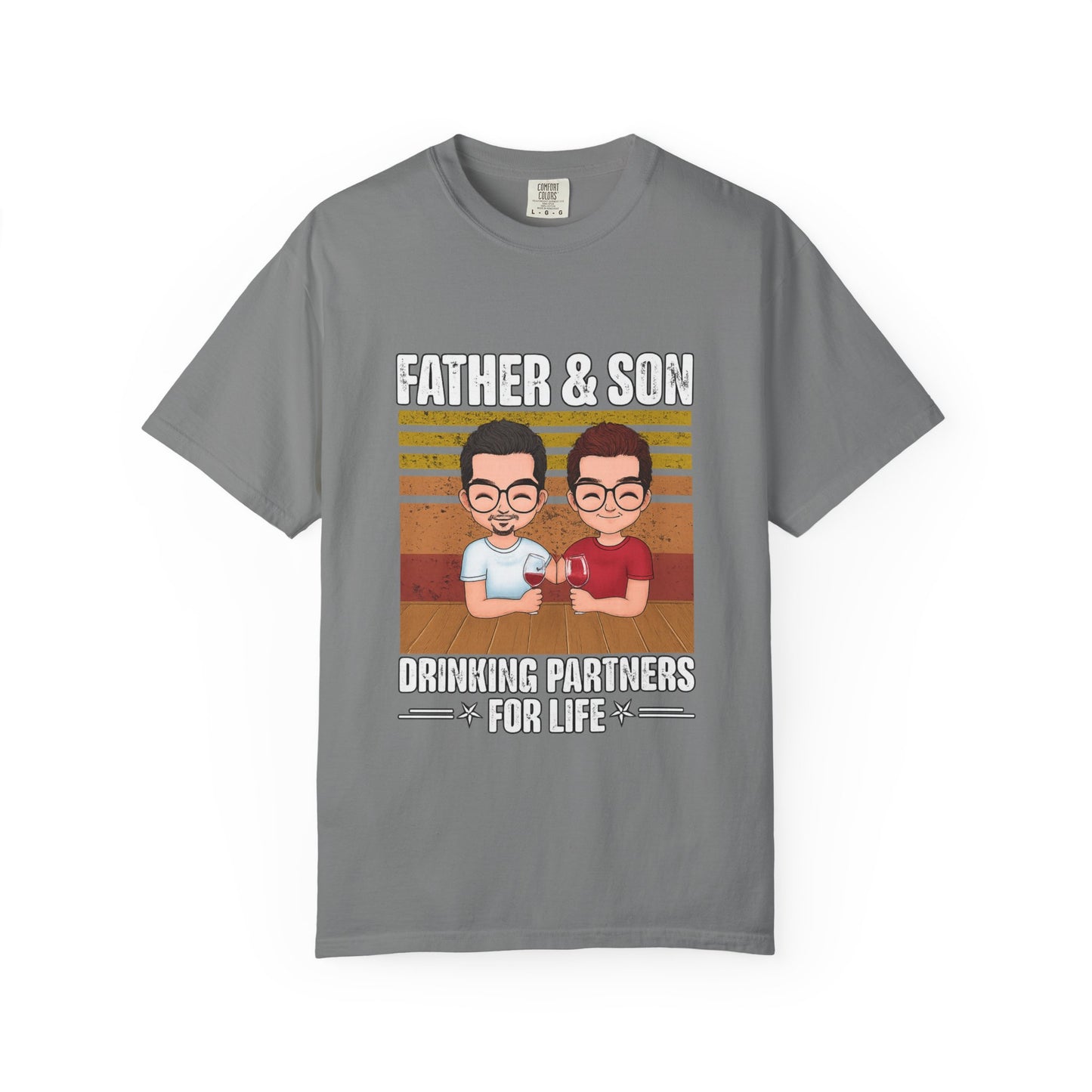 FATHER & SON DRINKING T SHIRT Unisex Garment-Dyed T-shirt