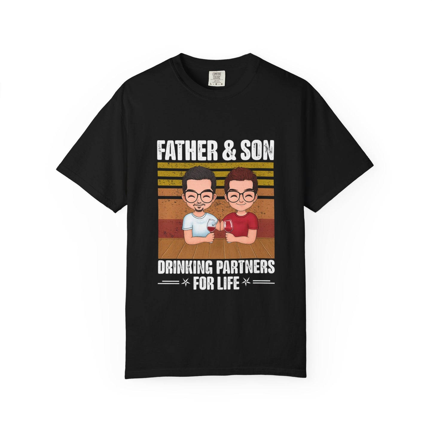 FATHER & SON DRINKING T SHIRT Unisex Garment-Dyed T-shirt