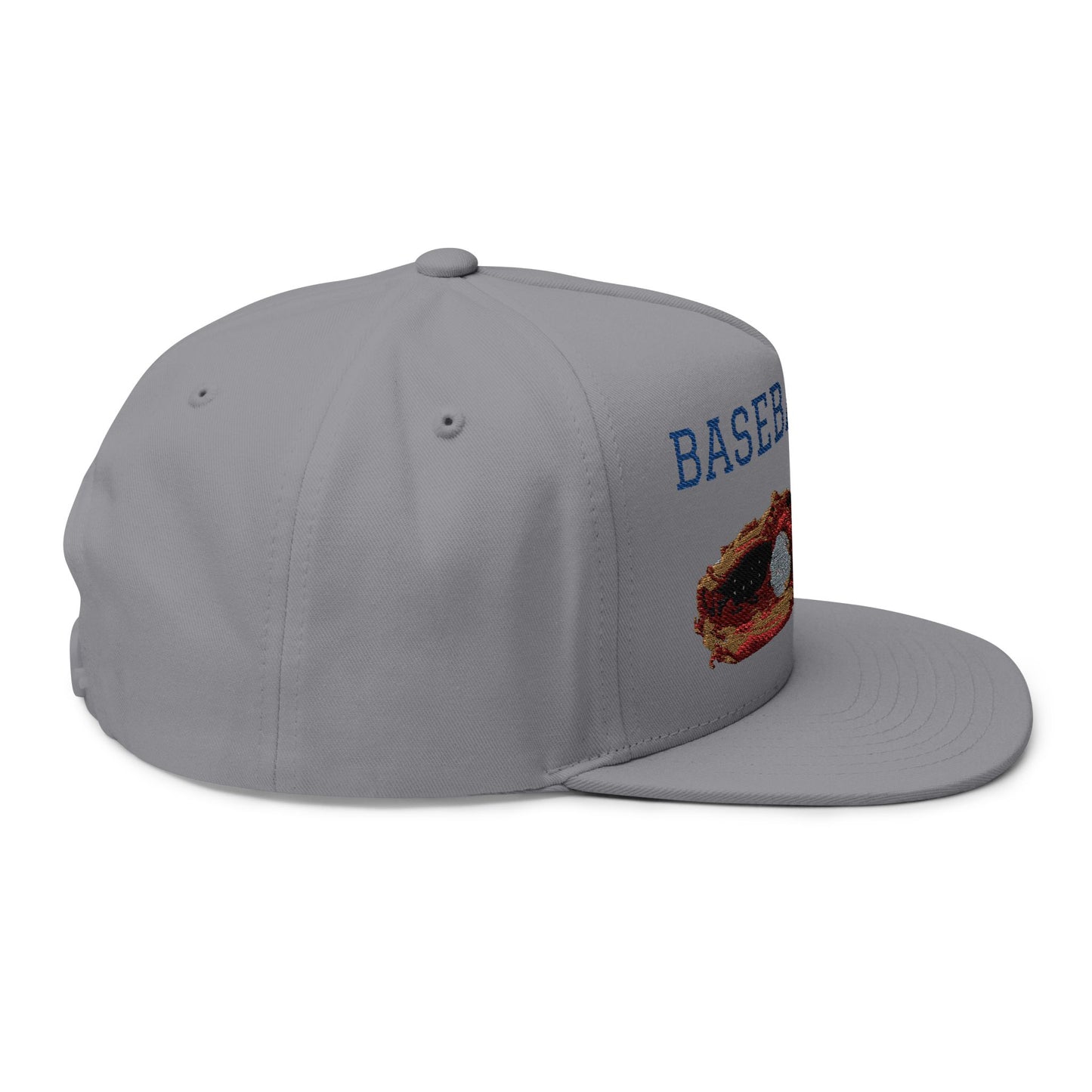 Baseball Dad Flat Bill Cap - Embroidered Cap for Sports Lovers