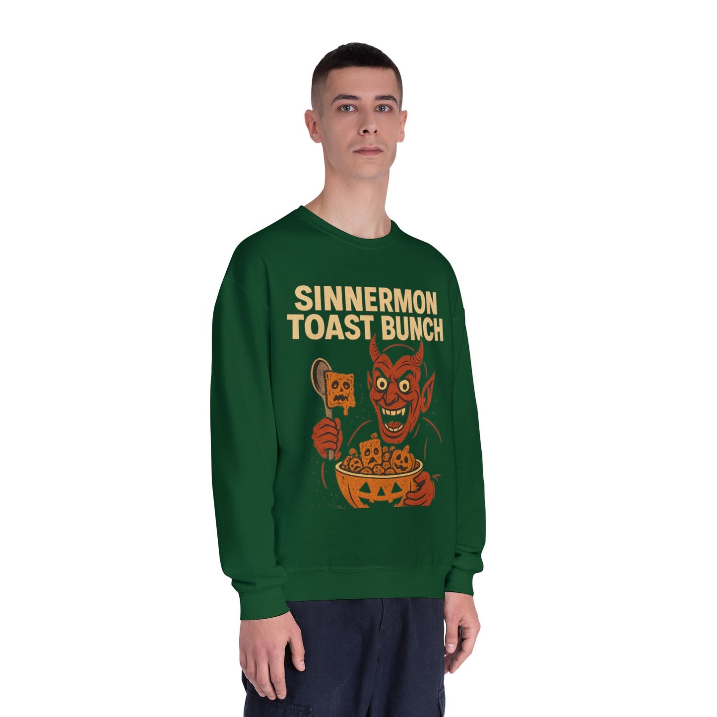 NEW SINNERMON TOAST HALLOWEEN SWEATSHIRT Unisex NuBlend® Crewneck Sweatshirt