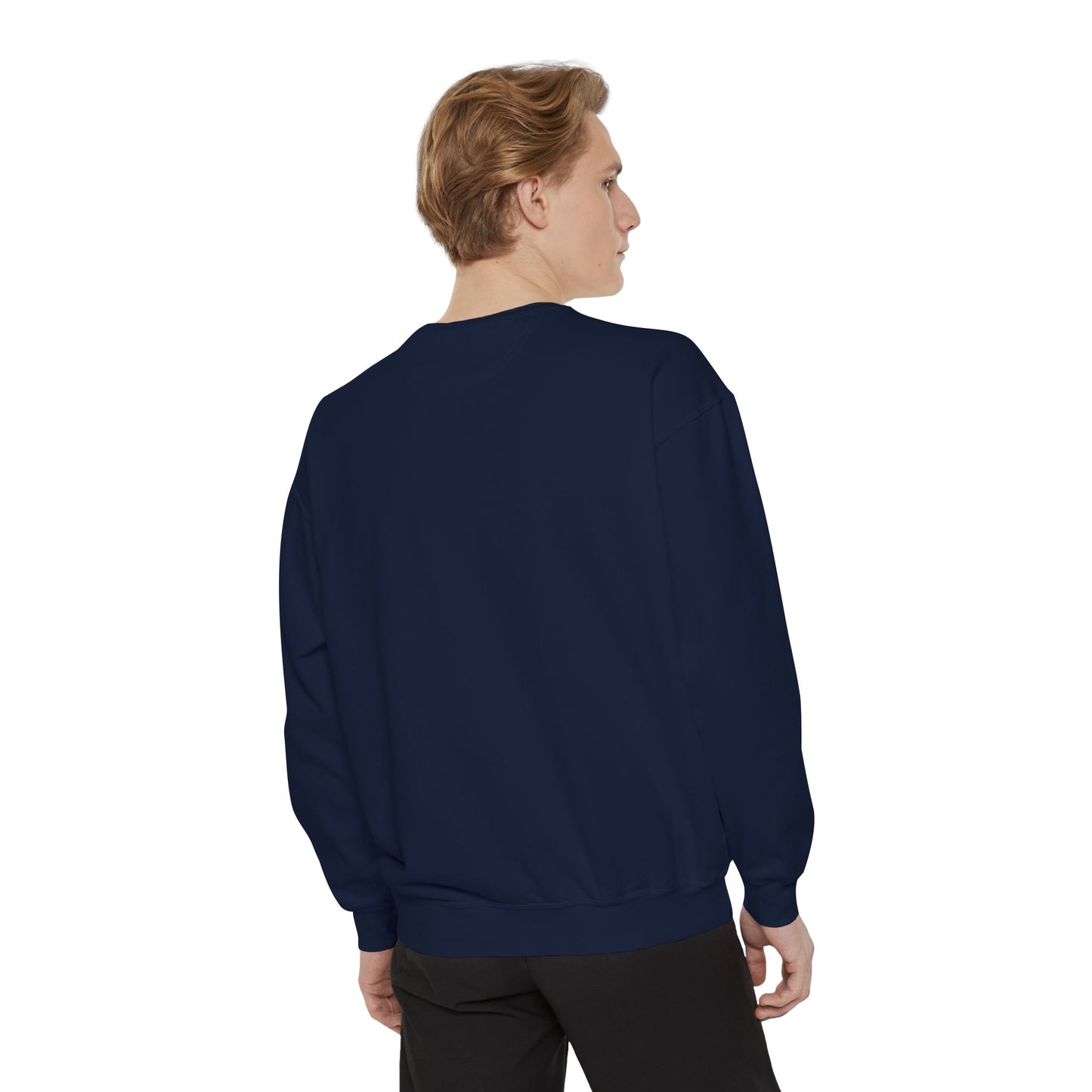 HALLOWEEN  Ghostly Unisex Garment-Dyed Sweatshirt, Cozy Fall Apparel, Halloween Sweater, Casual Wear, Comfy Ghost Top, Unique Gift Idea