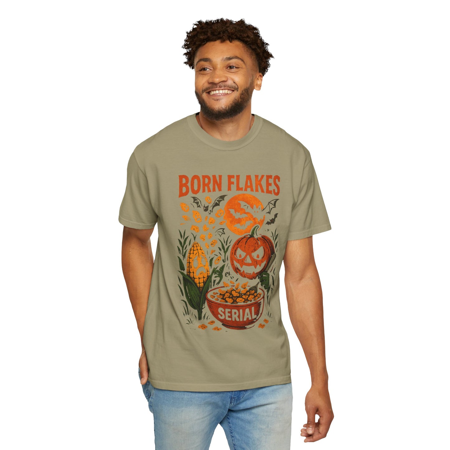 HALLOWEEN BORN FLAKES SERIAL Unisex Garment-Dyed T-shirt