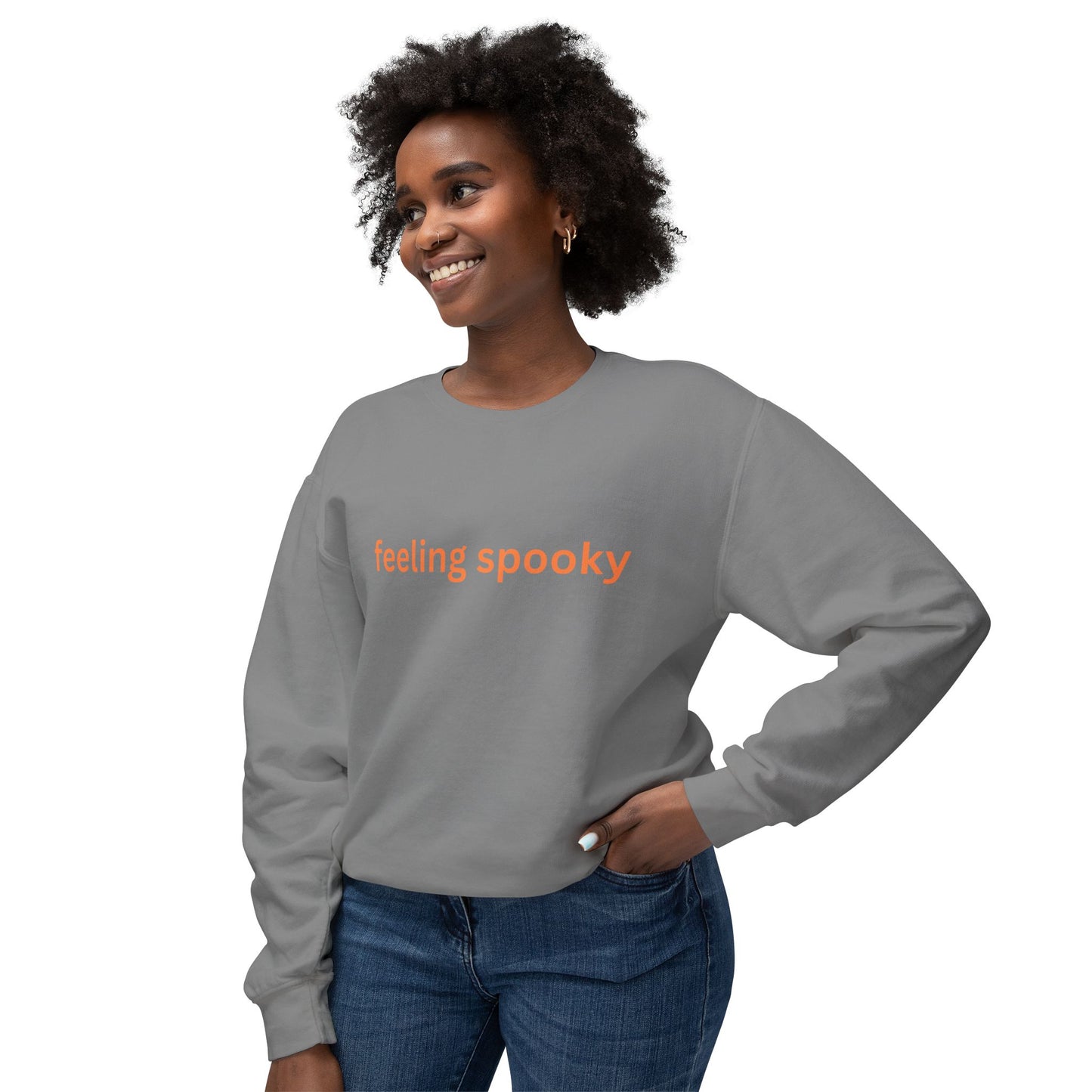 Spooky Vibes Crewneck Sweatshirt, Halloween Apparel, Unisex Sweatshirt, Casual Comfort, Cozy Fall Layering