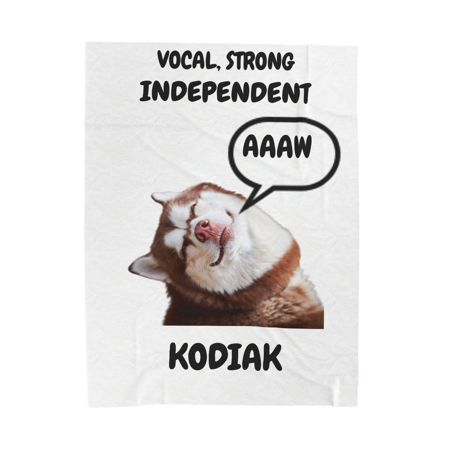 HUSKIE DOG Velveteen Plush Blanket (Placeholder Do Not Publish)