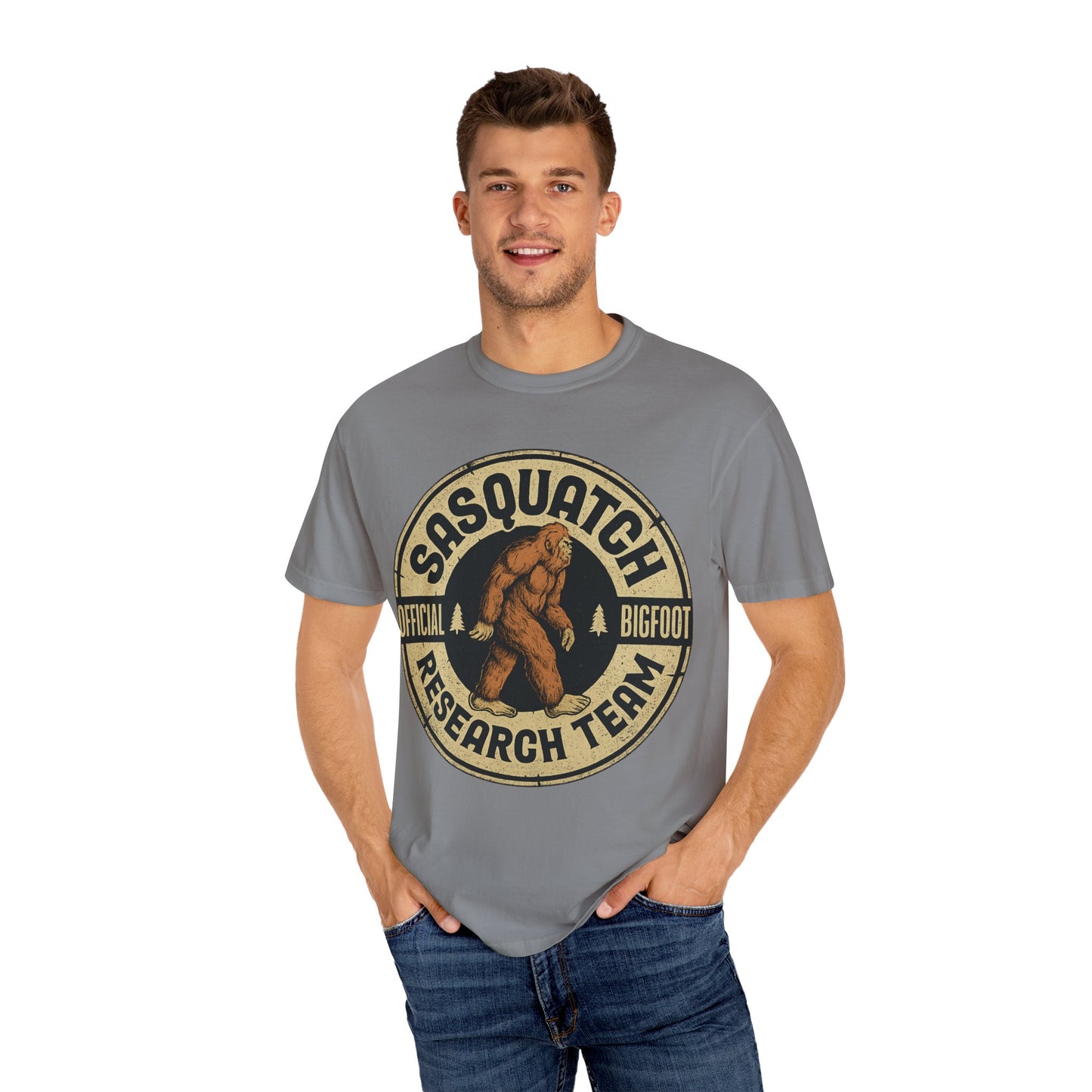BIGFOOT RESEARCH TEAM COLLEGE TSHIRT Unisex Bigfoot Tee, Nature Lover Gift, Outdoor Adventure Apparel, Funny Sasquatch Shirt