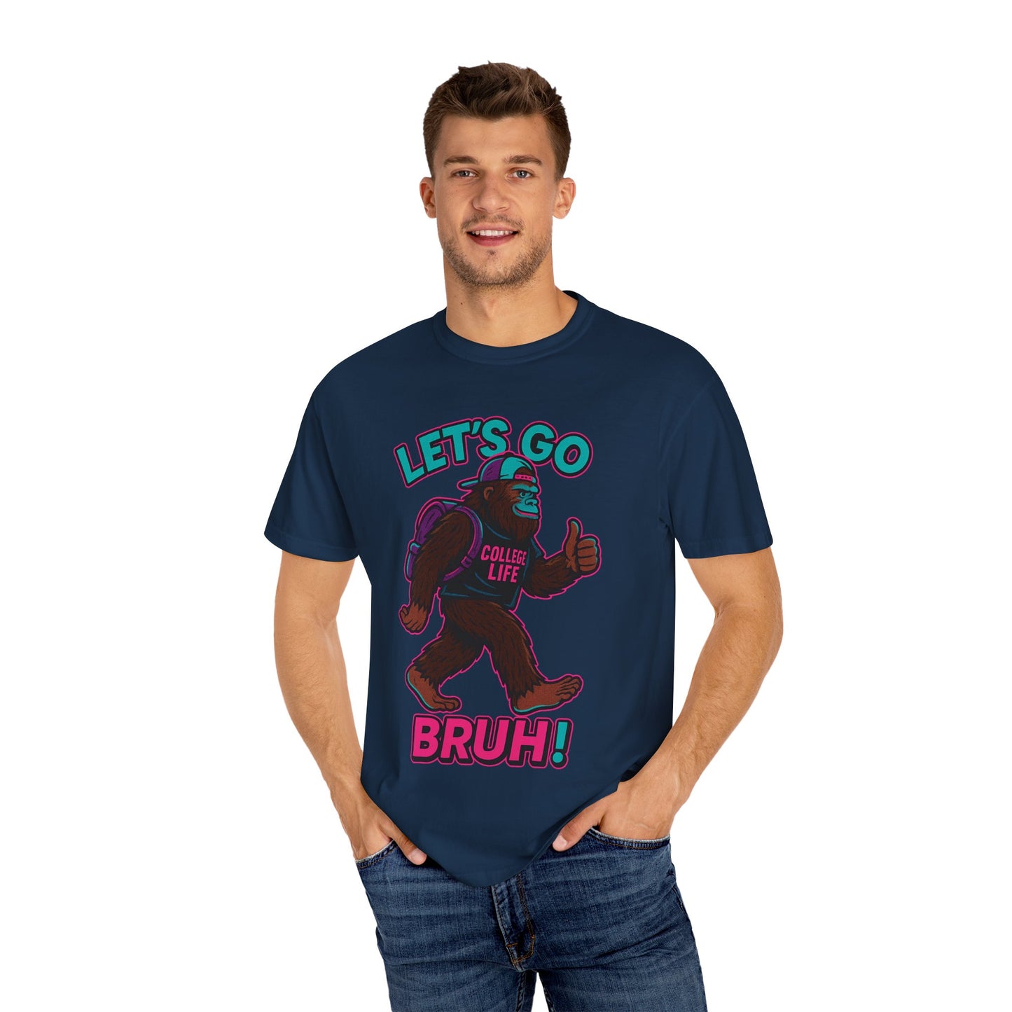 BIG FOOT 80's COLLEGE  TEES Unisex Garment-Dyed T-shirt