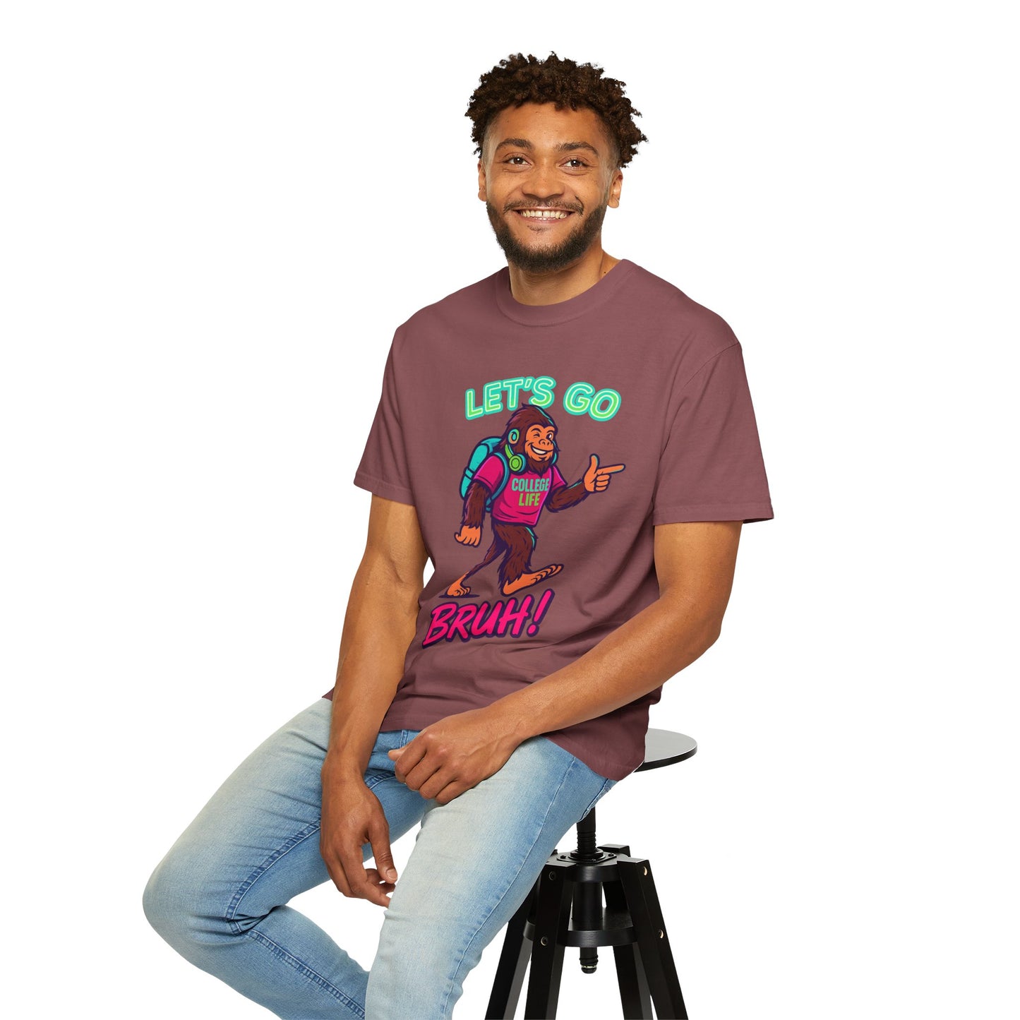 BIGFOOT CURRENT COLLEGE TEE Unisex Garment-Dyed T-shirt