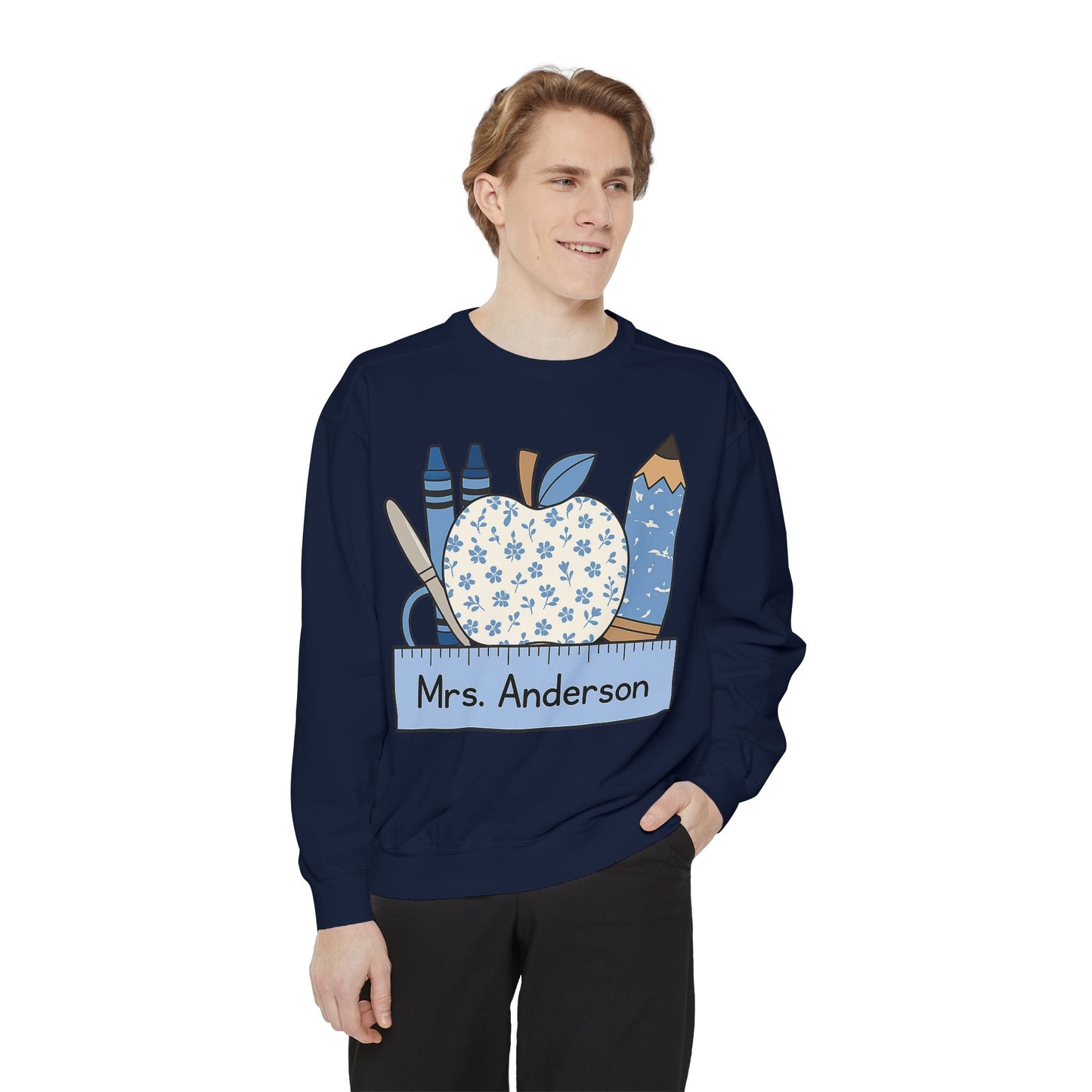 TEACHERS PERSONALIZED SUPPLIES Unisex Garment-Dyed Sweatshirt