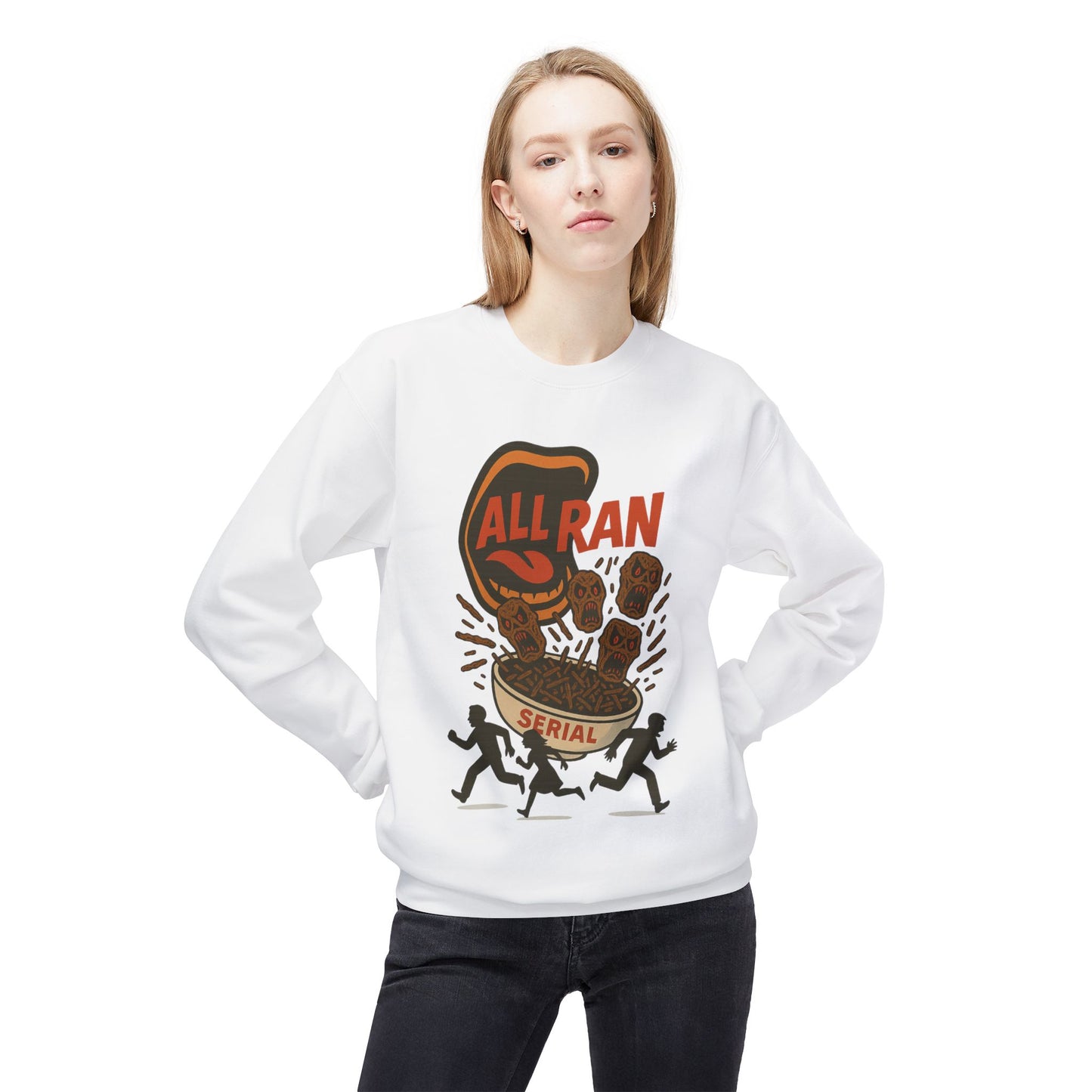 HALLOWEEN ALL RAN SERIAL SWEATSHIRT Unisex Midweight Softstyle Fleece Crewneck Sweatshirt
