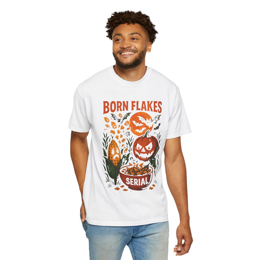HALLOWEEN BORN FLAKES SERIAL Unisex Garment-Dyed T-shirt