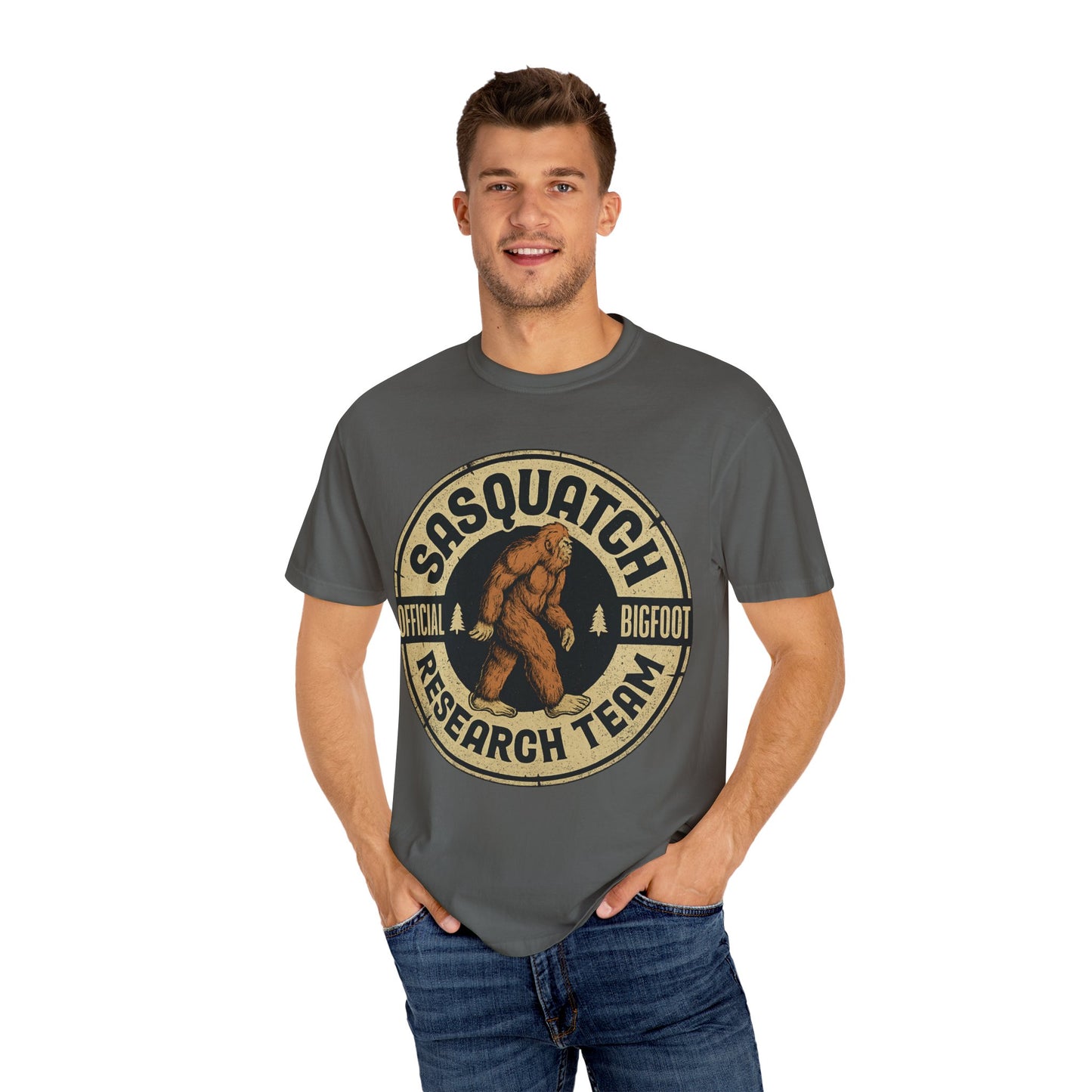 BIGFOOT RESEARCH TEAM COLLEGE TSHIRT Unisex Bigfoot Tee, Nature Lover Gift, Outdoor Adventure Apparel, Funny Sasquatch Shirt