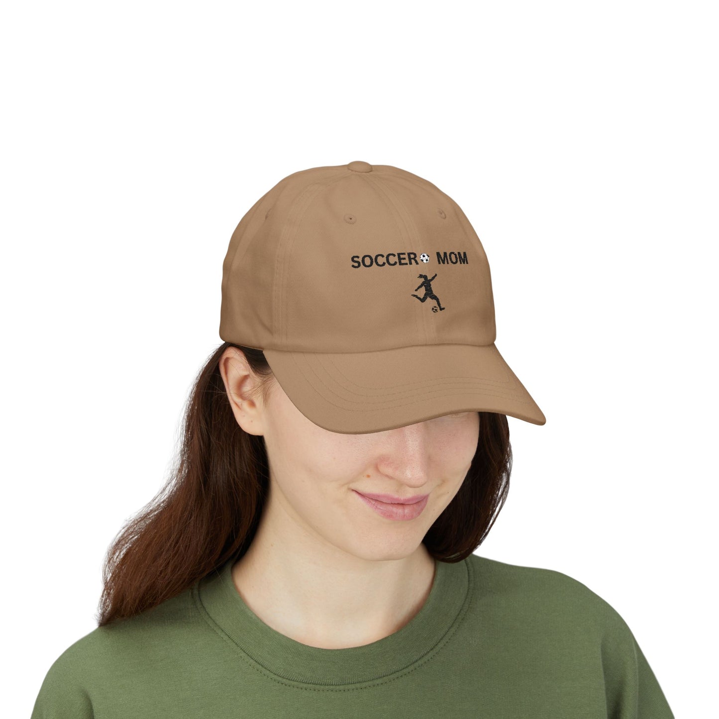 Soccer Mom Classic Dad Cap - Trendy White Adjustable Hat