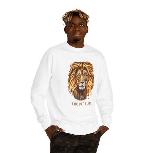 BACK SCHOOL UNISEX SWEATSHIRT BOLD LION LEADERSHIP Motivational Apparel, Unisex Gift, Animal Lover's Top, Inspirational Sweatshirt