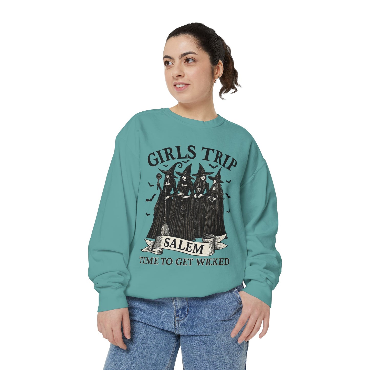 HALLOWEEN GIRLS TRIP SWEATSHIRT Unisex Garment-Dyed Sweatshirt