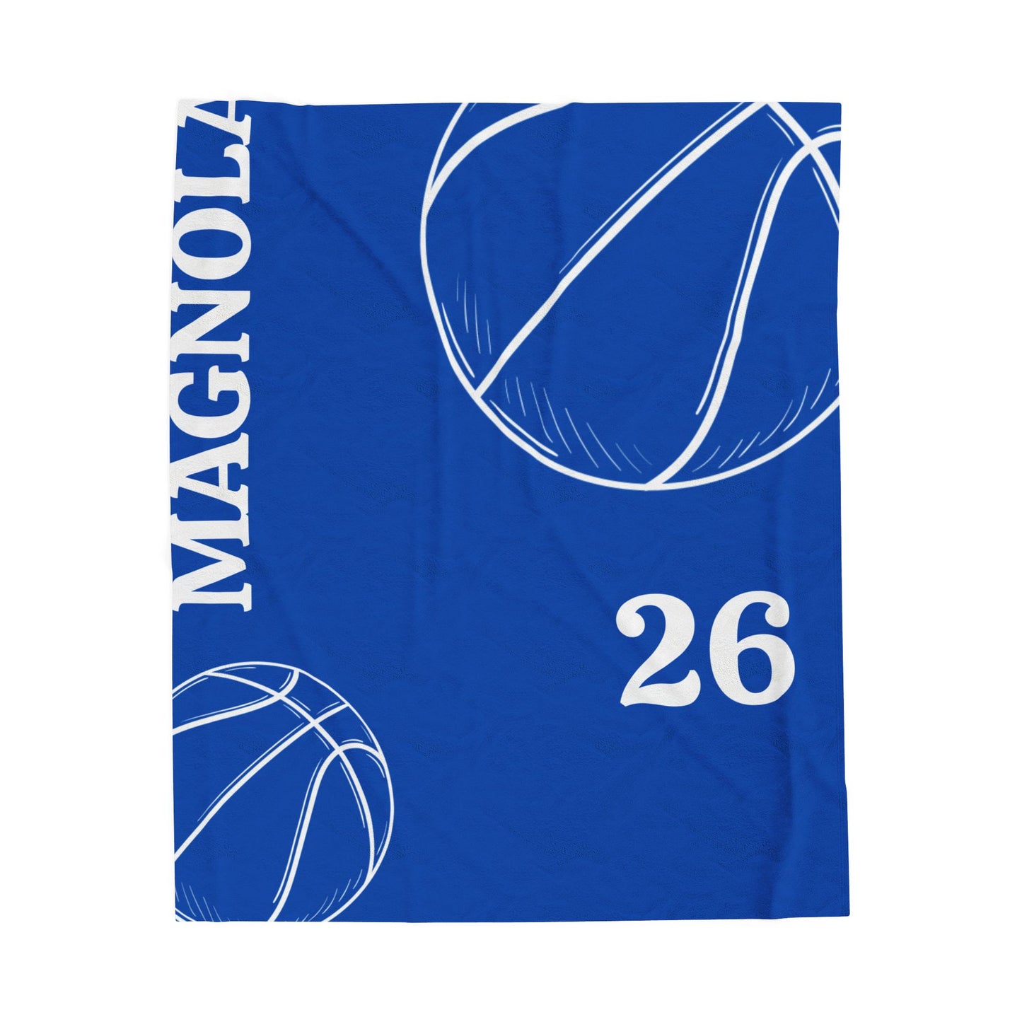 PERSONALIZED SPORTS  BASKETBALL Velveteen Plush BlLANKET (Placeholder Do Not Publish)