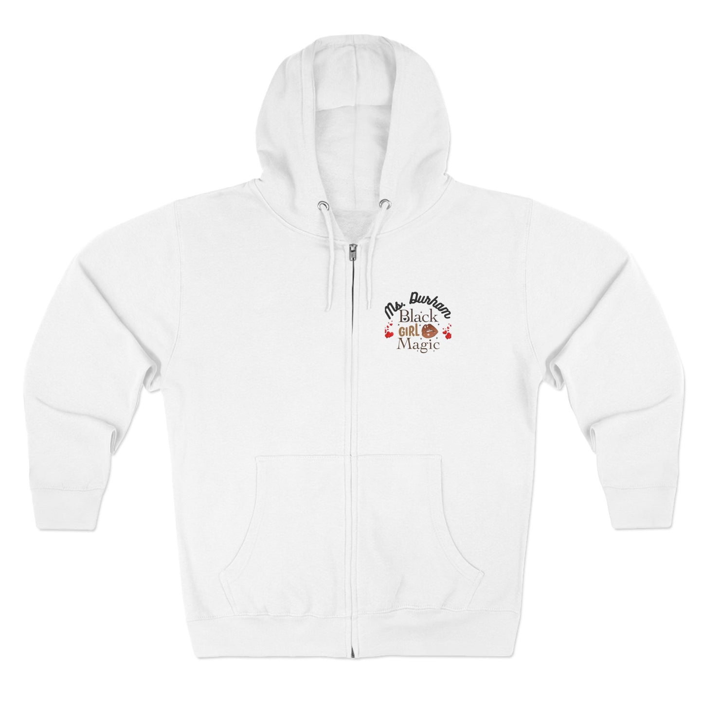 BACK TO SCHOOL PERSONALIZED BLACK GIRL MAGIC ZIP HOODIE | Empowering Fashion, Gift for Women, Cozy Outerwear, Celebration of Culture, Casual Style
