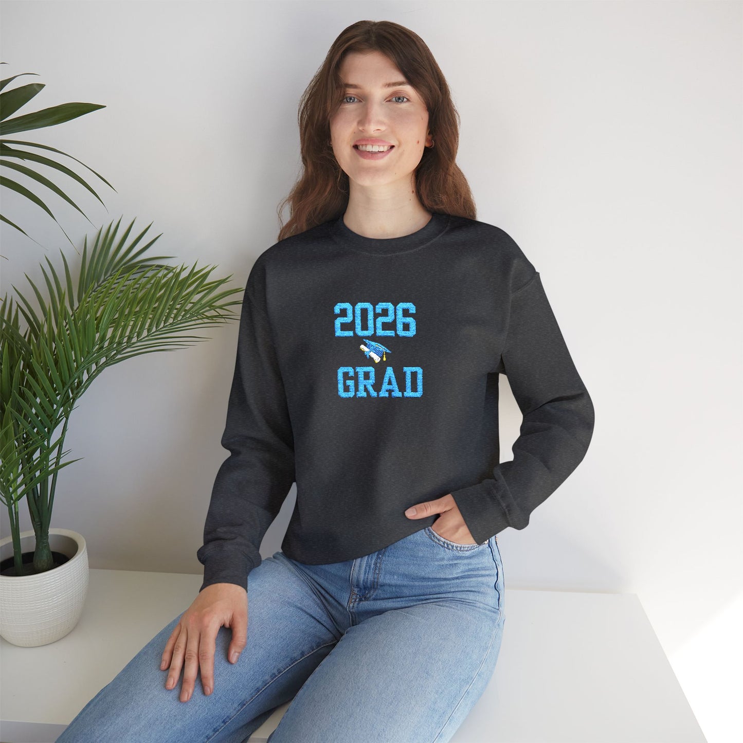 2026 EMBROID GRAD CREW SWEATSHIRT UNISEX Comfortable Unisex Sweatshirt for Graduates, Perfect Gift for Graduation, Class of 2026, College [...]