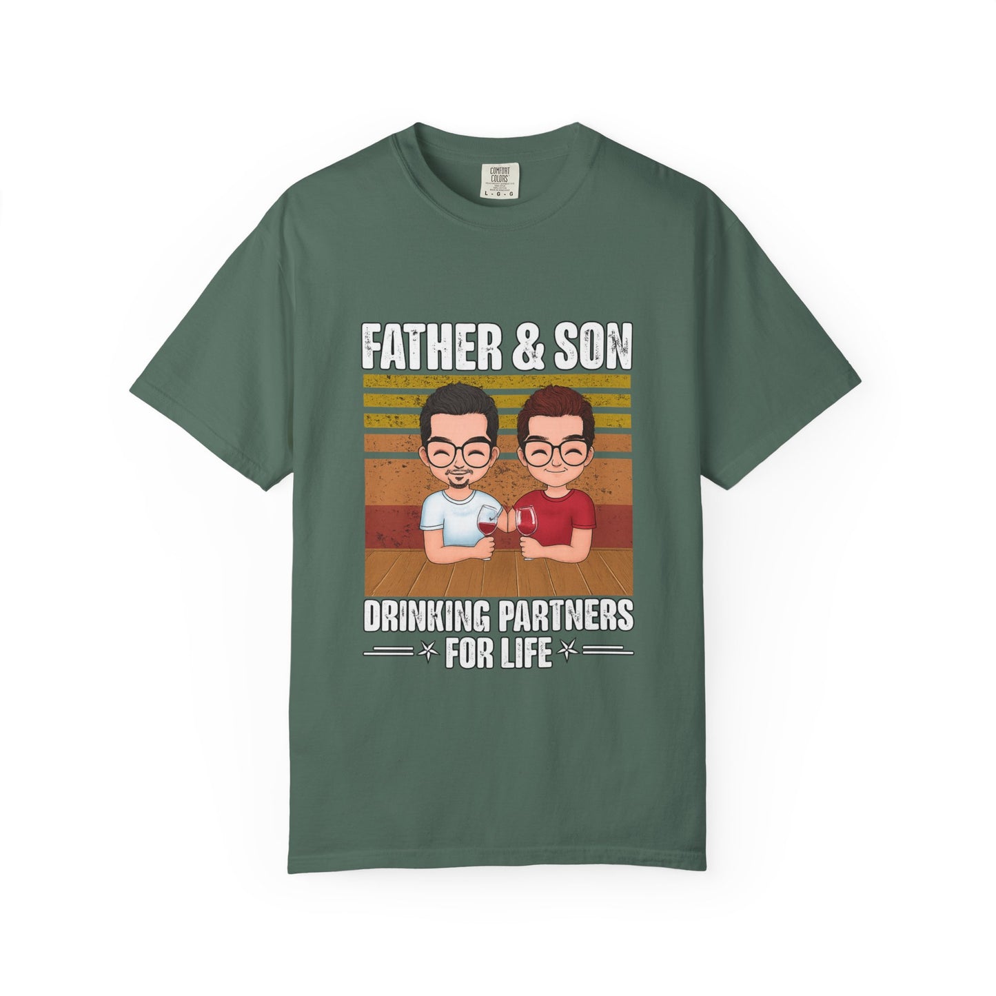 FATHER & SON DRINKING T SHIRT Unisex Garment-Dyed T-shirt
