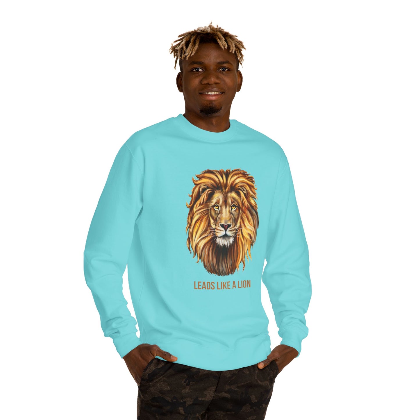 BACK SCHOOL UNISEX SWEATSHIRT BOLD LION LEADERSHIP Motivational Apparel, Unisex Gift, Animal Lover's Top, Inspirational Sweatshirt
