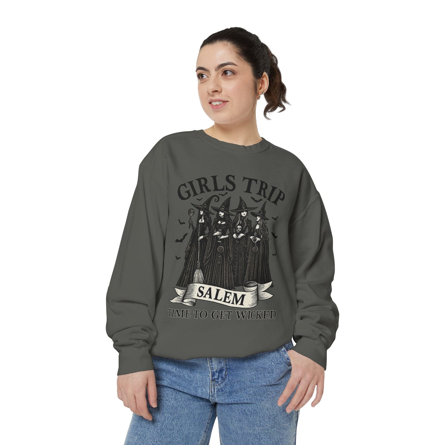 HALLOWEEN GIRLS TRIP SWEATSHIRT Unisex Garment-Dyed Sweatshirt