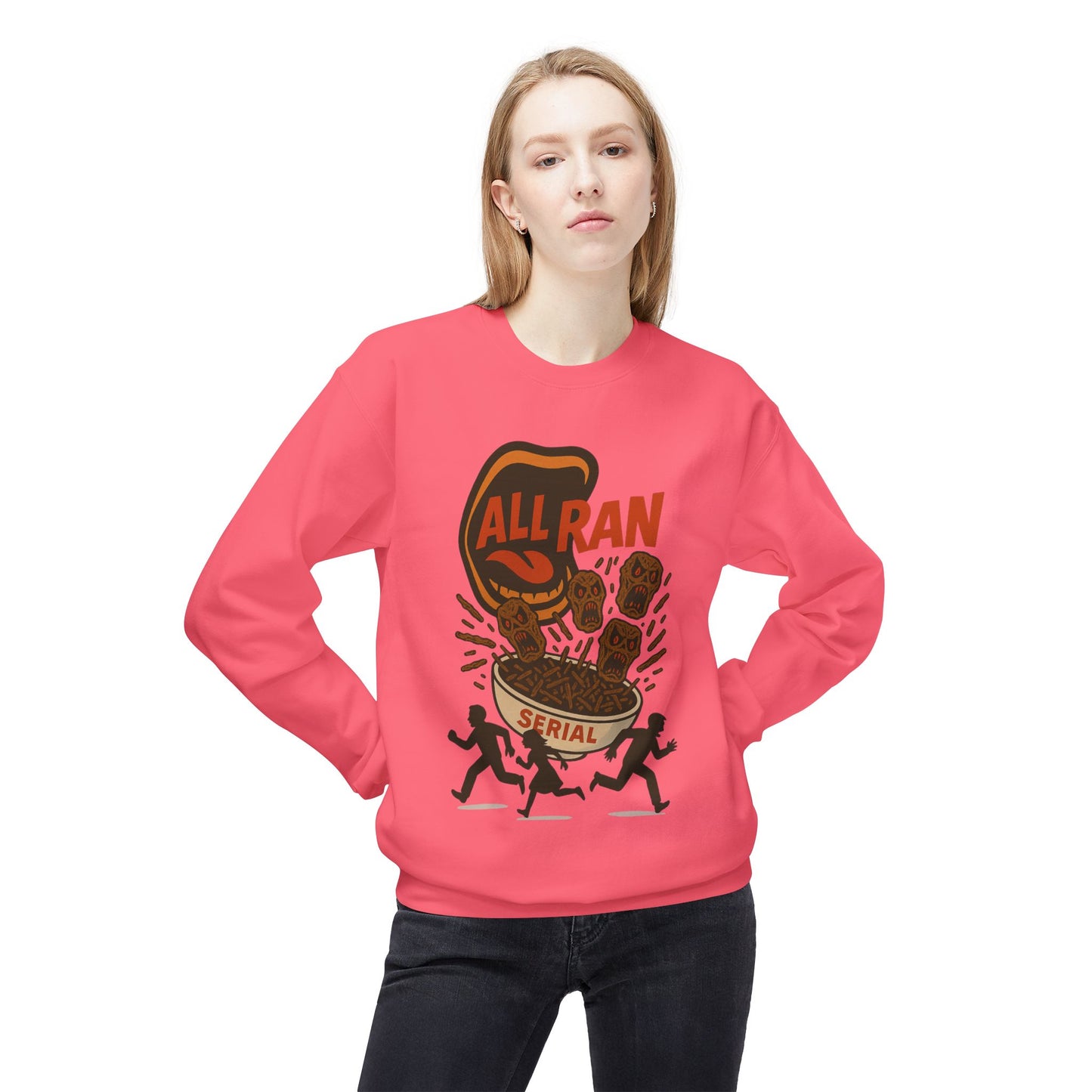 HALLOWEEN ALL RAN SERIAL SWEATSHIRT Unisex Midweight Softstyle Fleece Crewneck Sweatshirt
