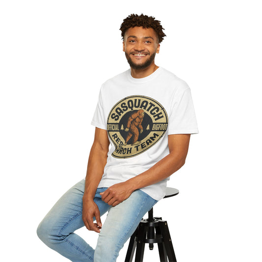 BIGFOOT RESEARCH TEAM COLLEGE TSHIRT Unisex Bigfoot Tee, Nature Lover Gift, Outdoor Adventure Apparel, Funny Sasquatch Shirt