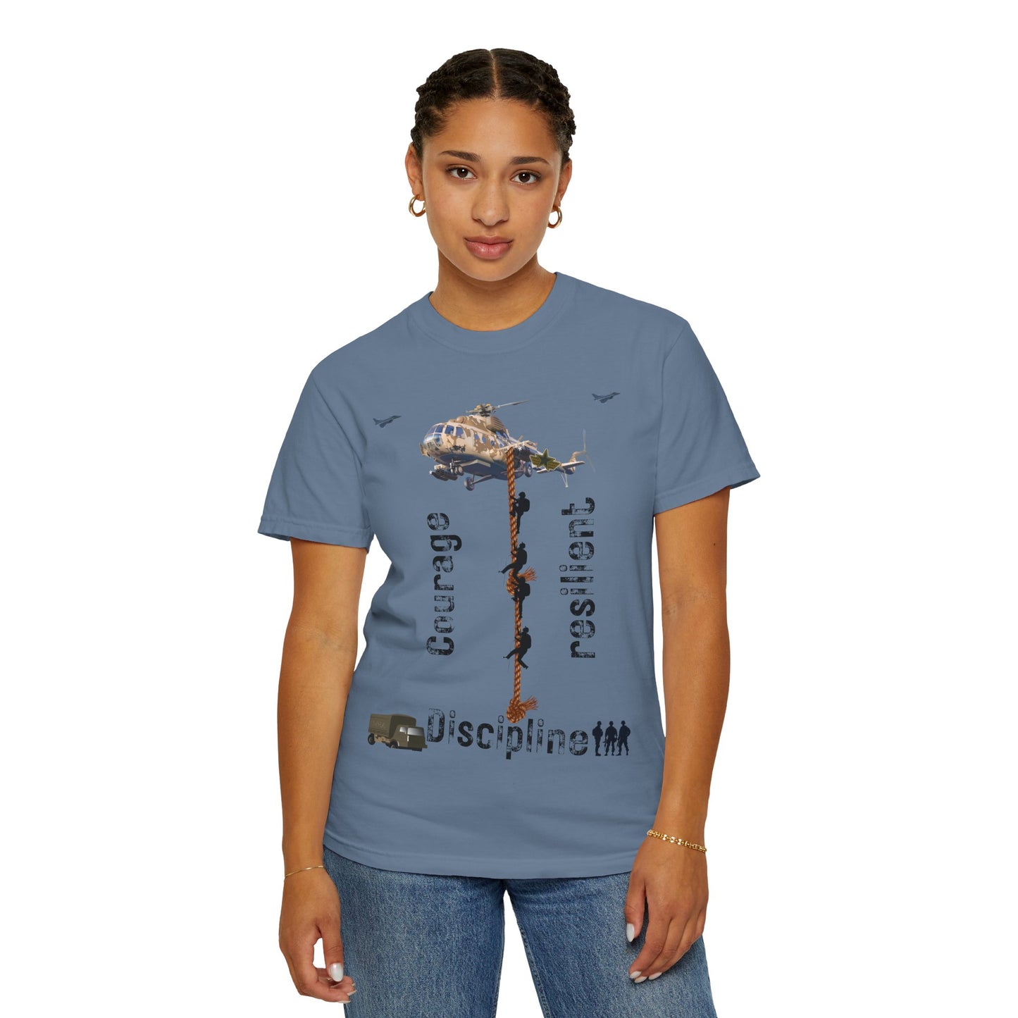 ARMY TEE Courage and Discipline , Unisex Military-Inspired T-Shirt, Adventure Shirt, Gift for Heroes, Casual Wear, Motivational Apparel