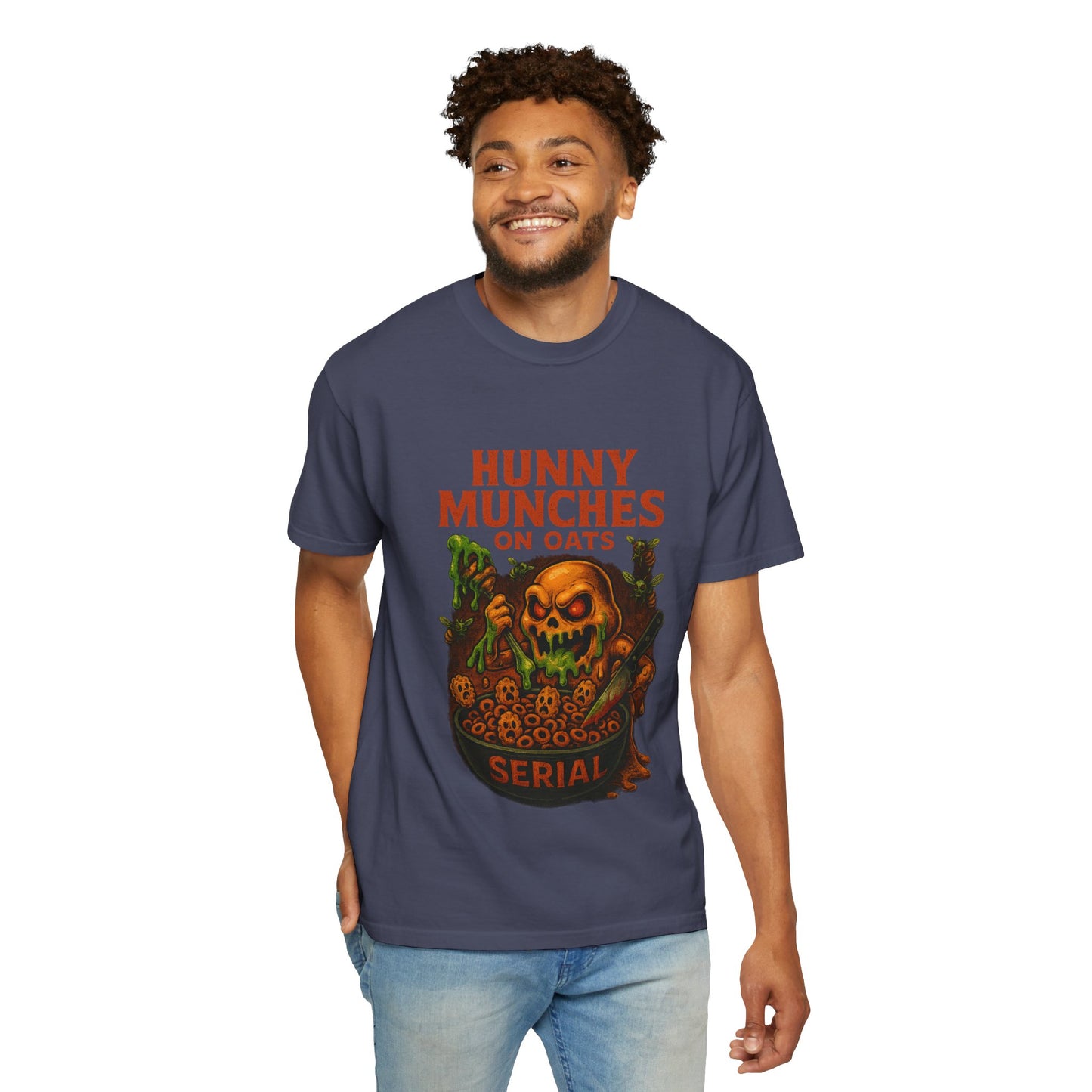 HALLOWEEN MUNCHES ON OATS Unisex Garment-Dyed T-shirt